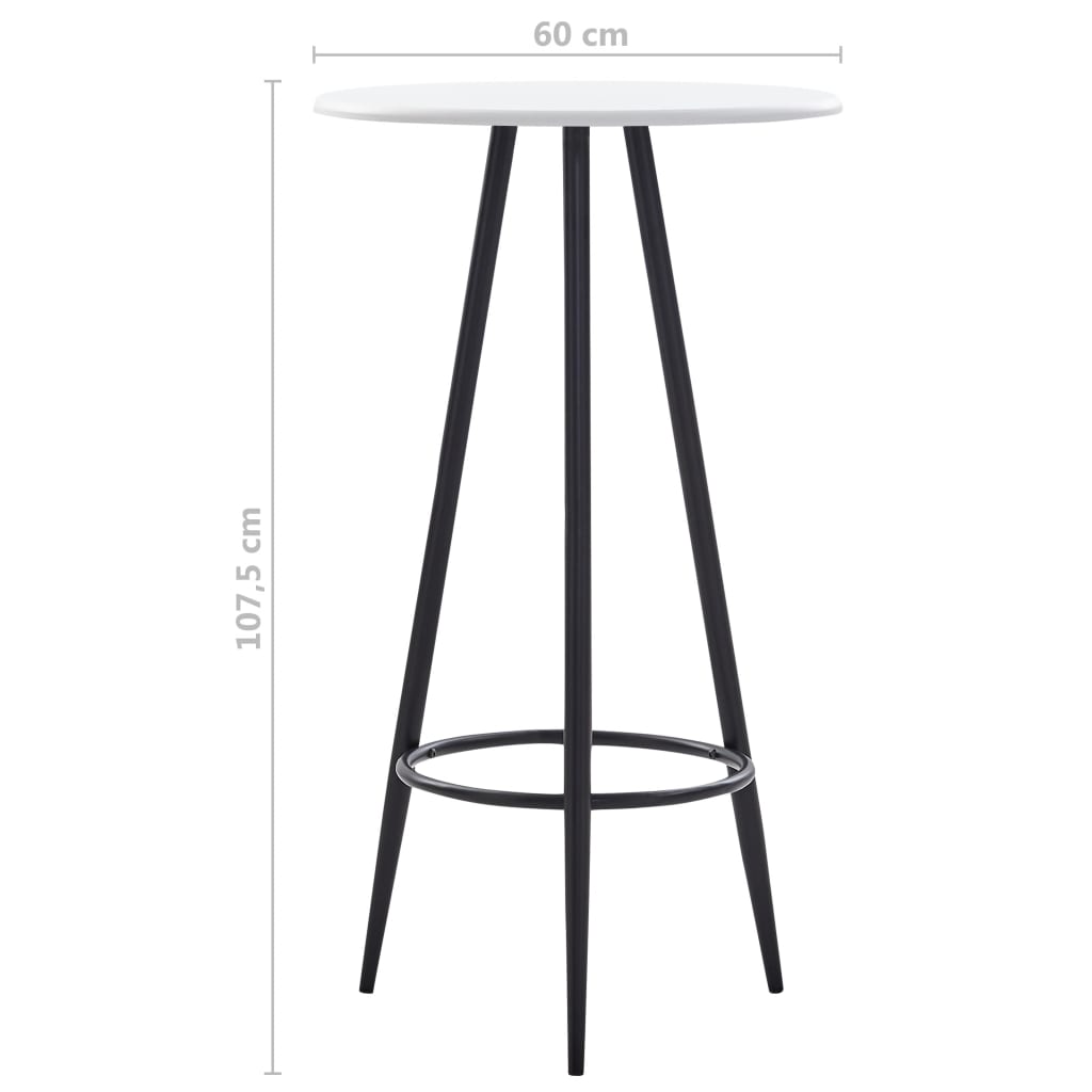 NNEVL Bar Table White 60x107.5 cm MDF