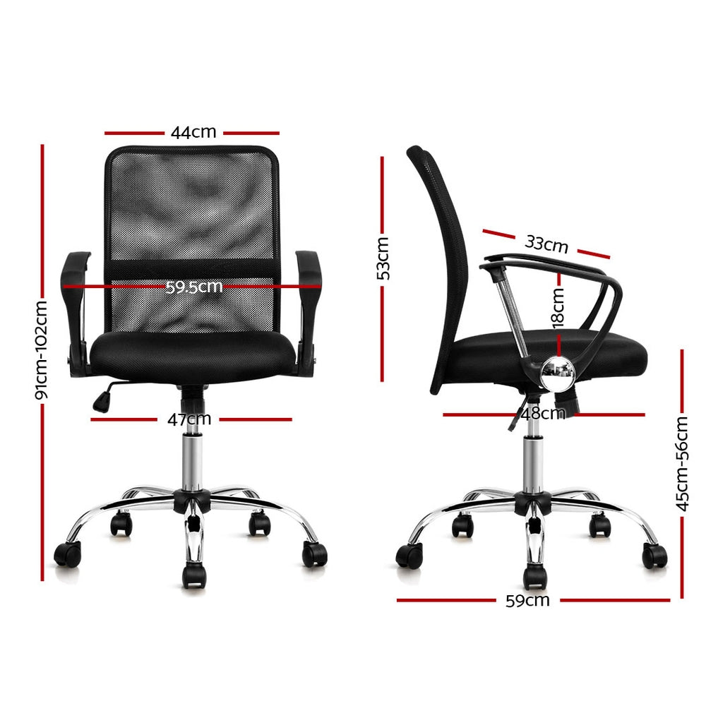 NNEDSZ Office Chair Gaming Chair Computer Mesh Chairs Executive Mid Back Black