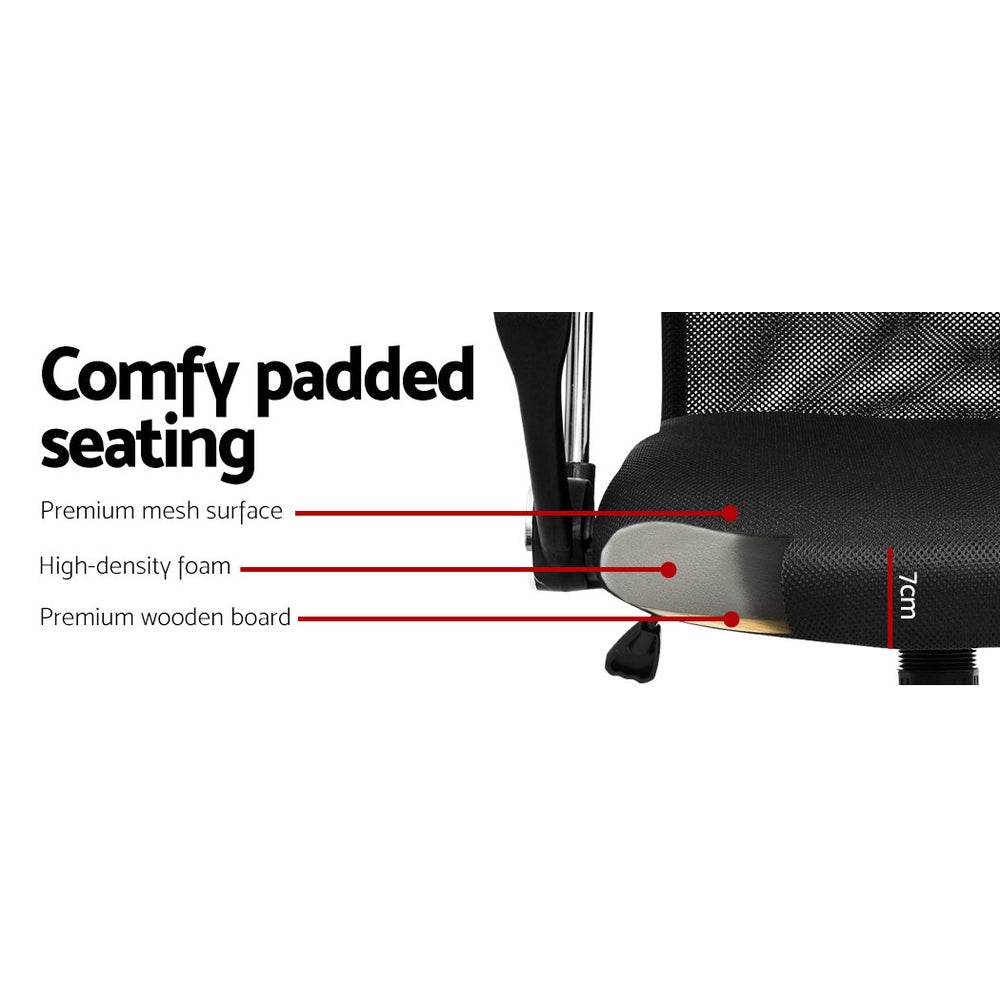 NNEDSZ Office Chair Gaming Chair Computer Mesh Chairs Executive Mid Back Black