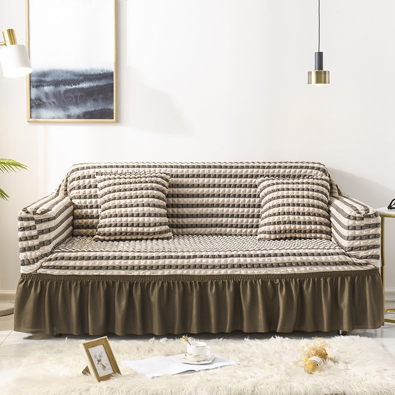 NNEDSZ Elastic sofa cover-two-color coffee (145-185cm)
